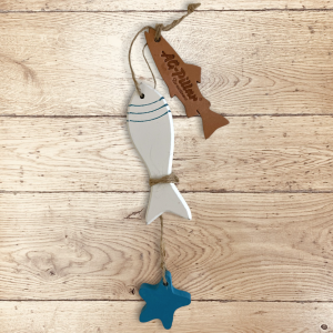 Hanging Wooden Fish & Star